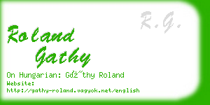 roland gathy business card